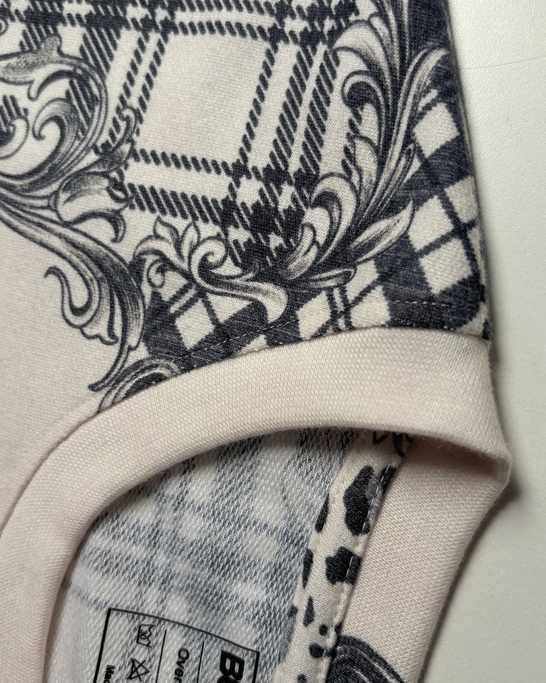 'Blackbook Pattern' Cotton Oversized T-Shirt