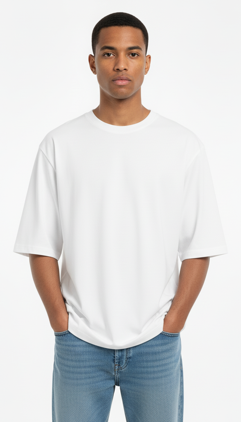 Plain White Cotton Oversized T-Shirt