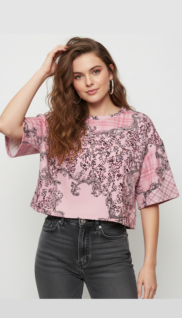 Vintage Vibe Crop-Top Tee