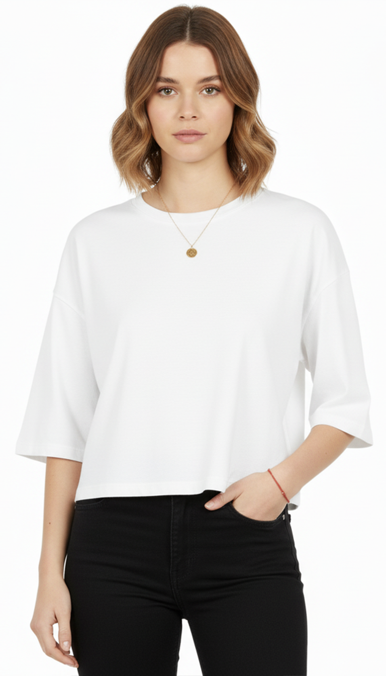 Plain White Cotton Oversized T-Shirt