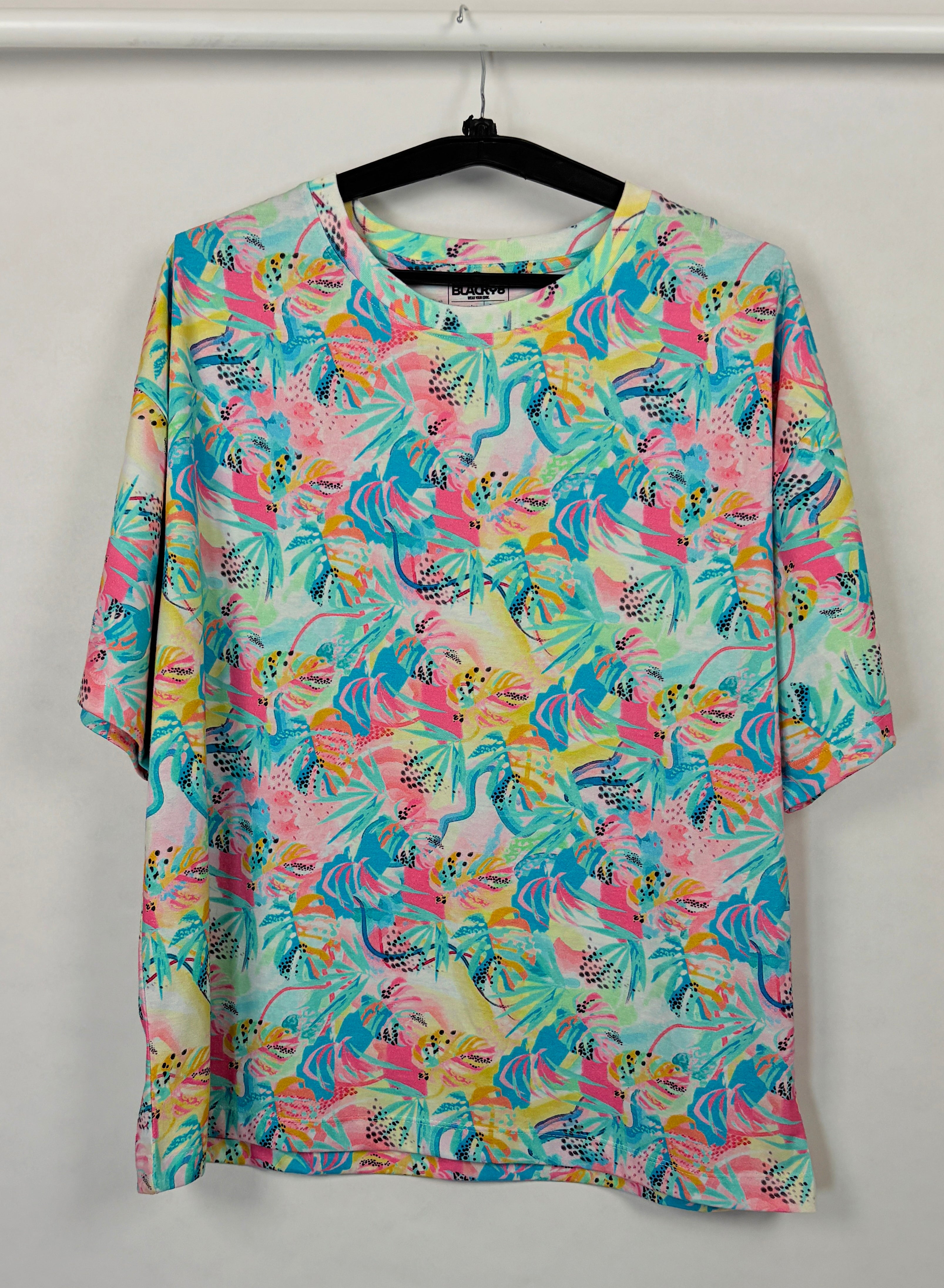 Abstract mixed Cotton Oversized T-Shirt