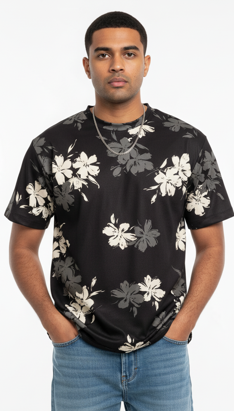 Midnight Blossom Regular Tees