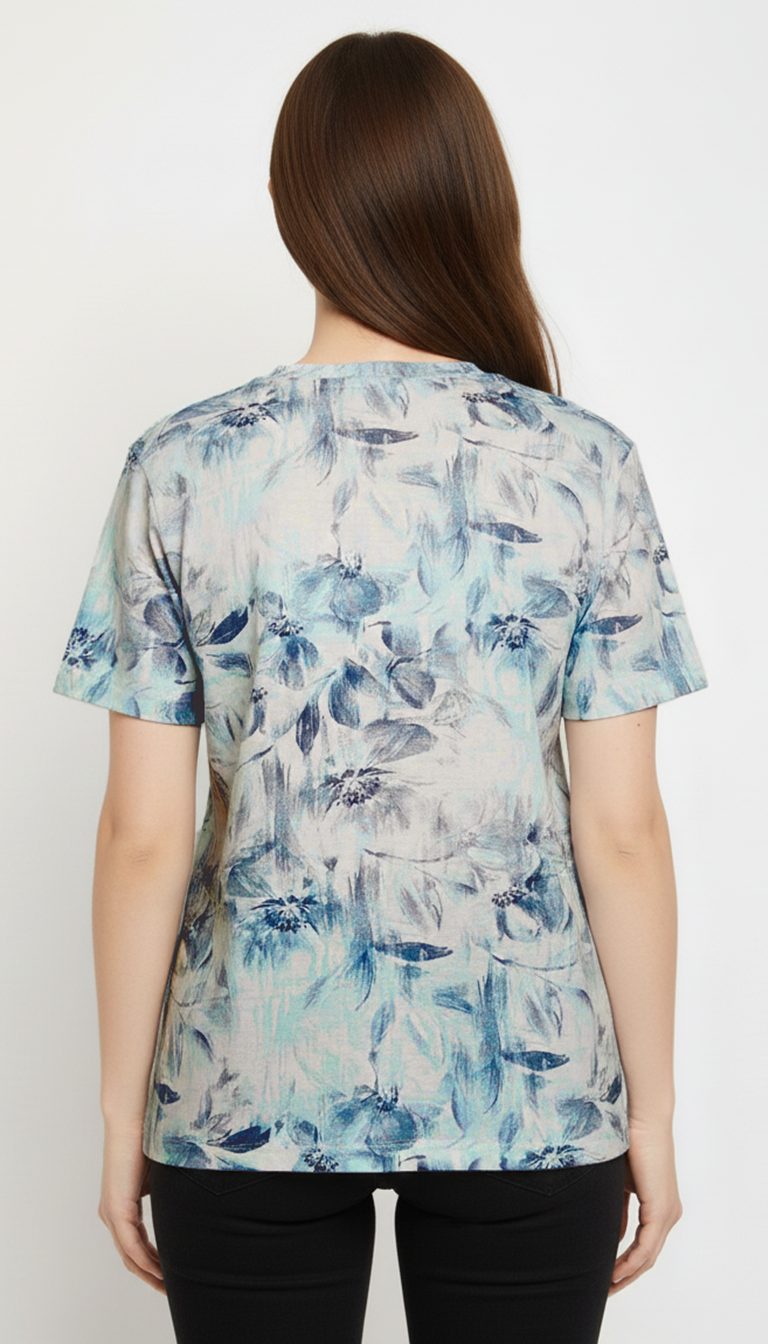 Leaf mixed Cotton Regular T-Shirt